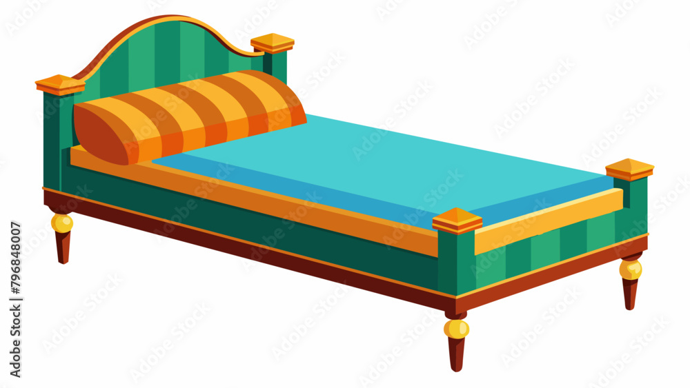 bed with pillows vector illustration on white background bed with pillows vector illustration on white background