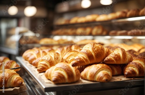 Wallpaper Mural Croissant at the restaurant very delicious Bread bakery bun, croissant with jam buttery bread for breakfast meal snack Torontodigital.ca