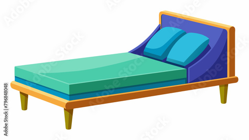 bed with pillows vector illustration on white background