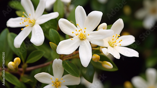 white spring flowers background.