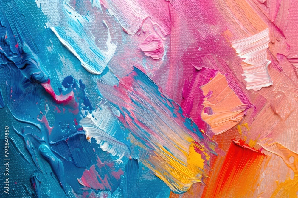 Artistic Chaos: Abstract Oil on Canvas