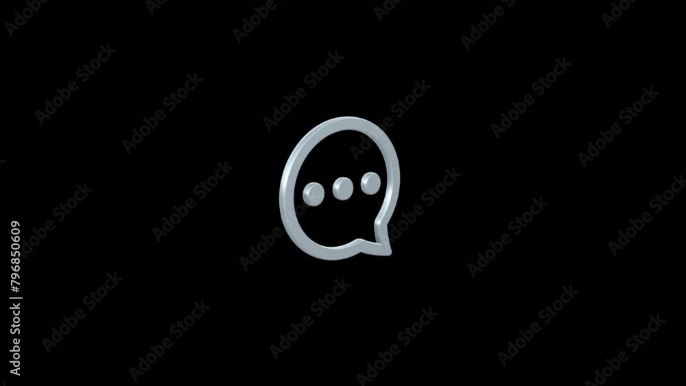 Show off innovative tech with 3D animated chat icons, perfect for technology-focused presentations and demonstrations Show off innovative tech with 3D animated chat icons, perfect for technology-focused presentations and demonstrations