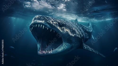 Close-Up of a Majestic Whale Shark: The Ocean's Gentle Giant 