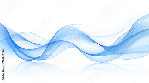 Abstract blue wave on a white background