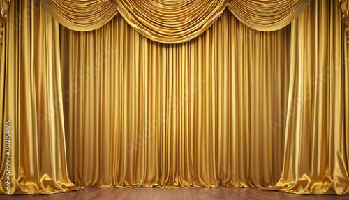 golden curtain background