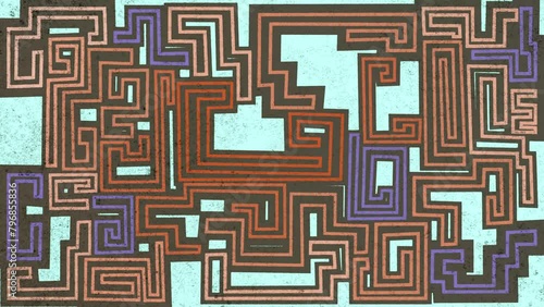 Vintage Grunge Pattern Animation