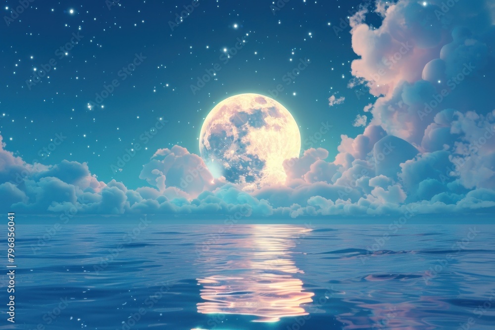 Cute moon over the sea background astronomy outdoors nature Cute moon over the sea background astronomy outdoors nature