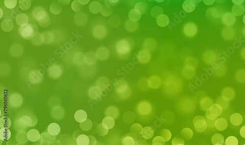 Green bokeh background banner for Party, greetings, poster, ad, events, and various design works