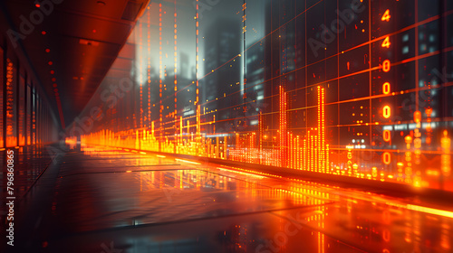 Abstract Urban Digital Revenue Analysis Chart