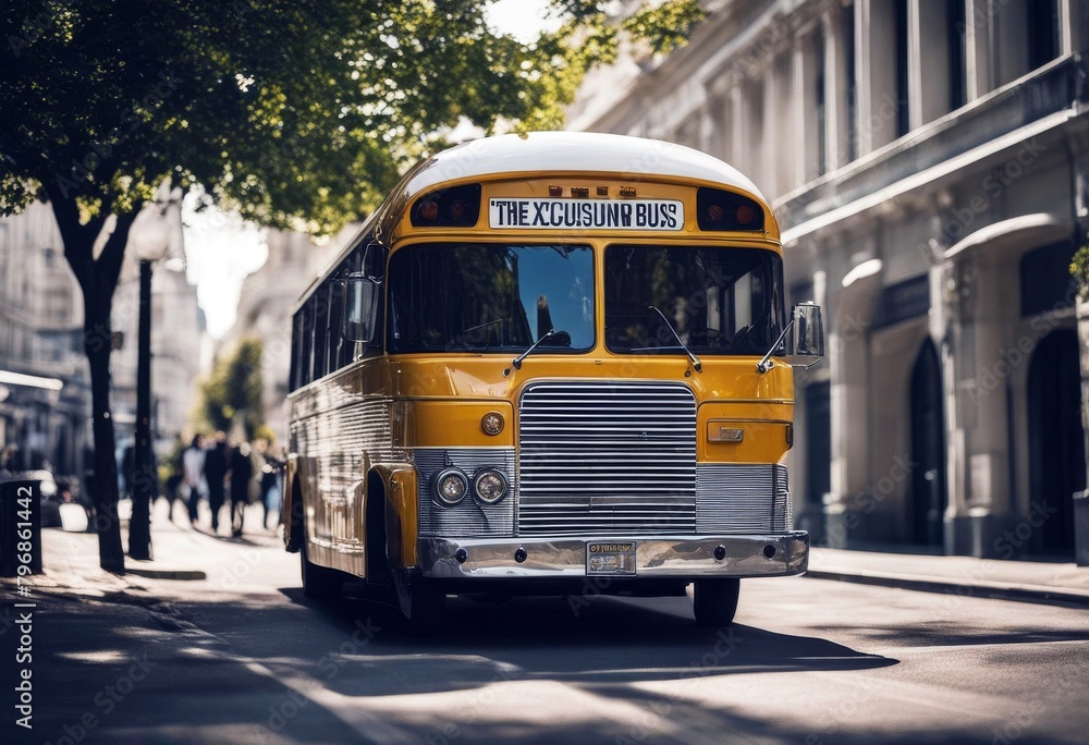 'excursion bus transport technique isolated white background modern transportation tour tourism trip holiday maker passenger vehicle coach object travel side space horizontal clean'