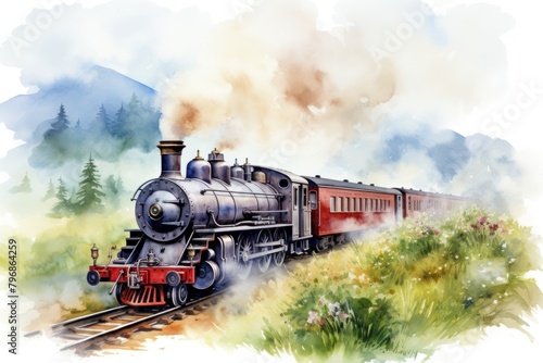 Train locomotive painting vehicle