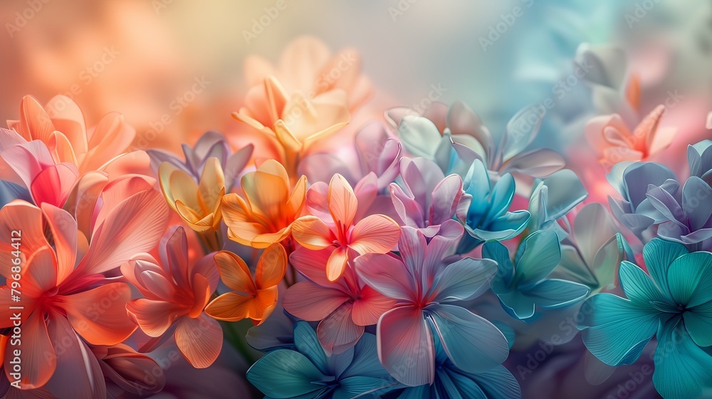 A colorful bouquet of flowers with a bright, cheerful mood