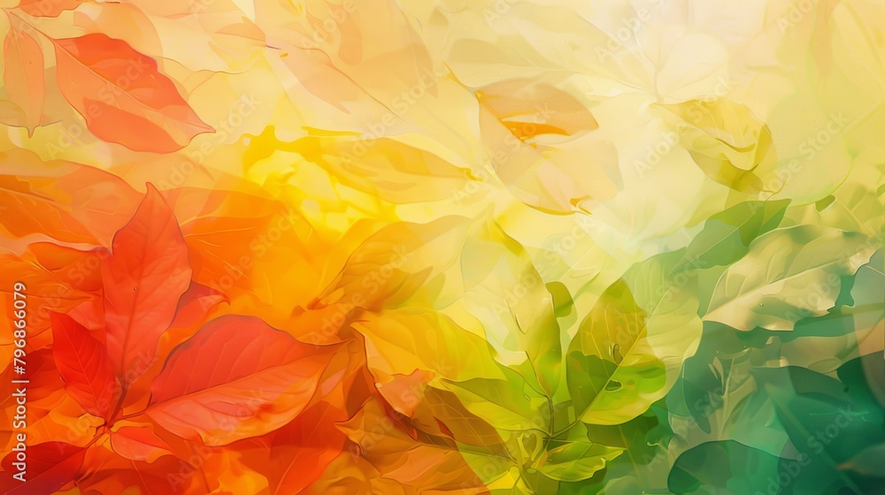 Yellow-red abstract leafy background Yellow-red abstract leafy background