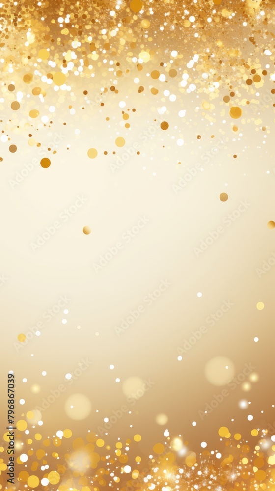 Fototapeta premium Golden frame with shining glitter 