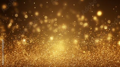 Christmas background with golden shining particles © Katya