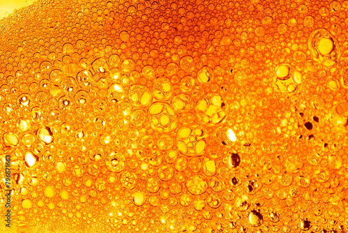 Beer bottle texture and macro bubbles,Beer background