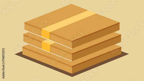 A torn cardboard box flattened and stacked with others dreams of being transformed into a brand new paper product.