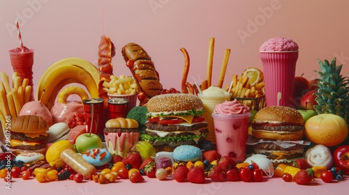 Artificial unhealthy sweet food, sugar, diabetes, chemical, candy, Obesity, 16:9