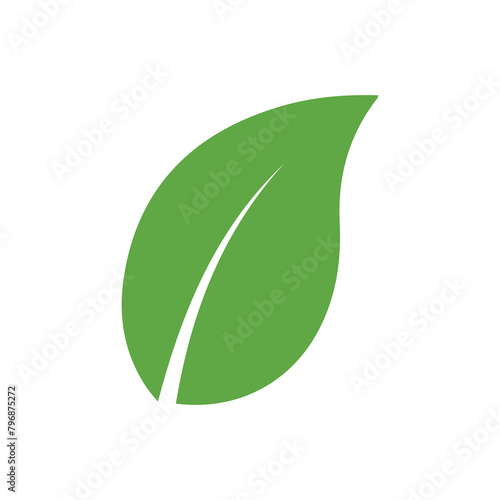 Green leaf icon. Leaf icon on isolated background. Element design for natural, eco, vegan, bio labels. Vector illustration EPS 8