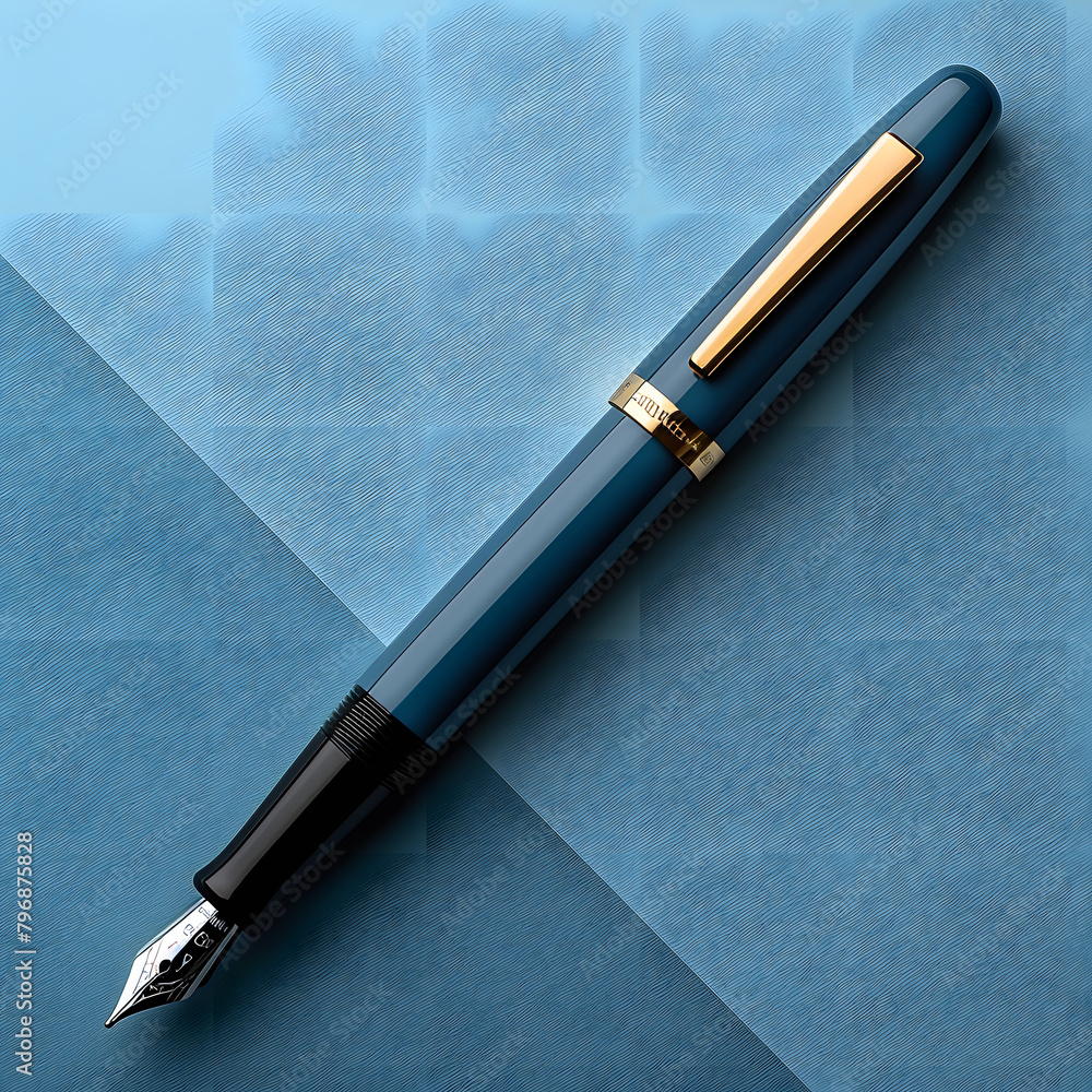 Empty Canvas Business Scene with Single Pen - Elegant Design Empty Canvas Business Scene with Single Pen - Elegant Design