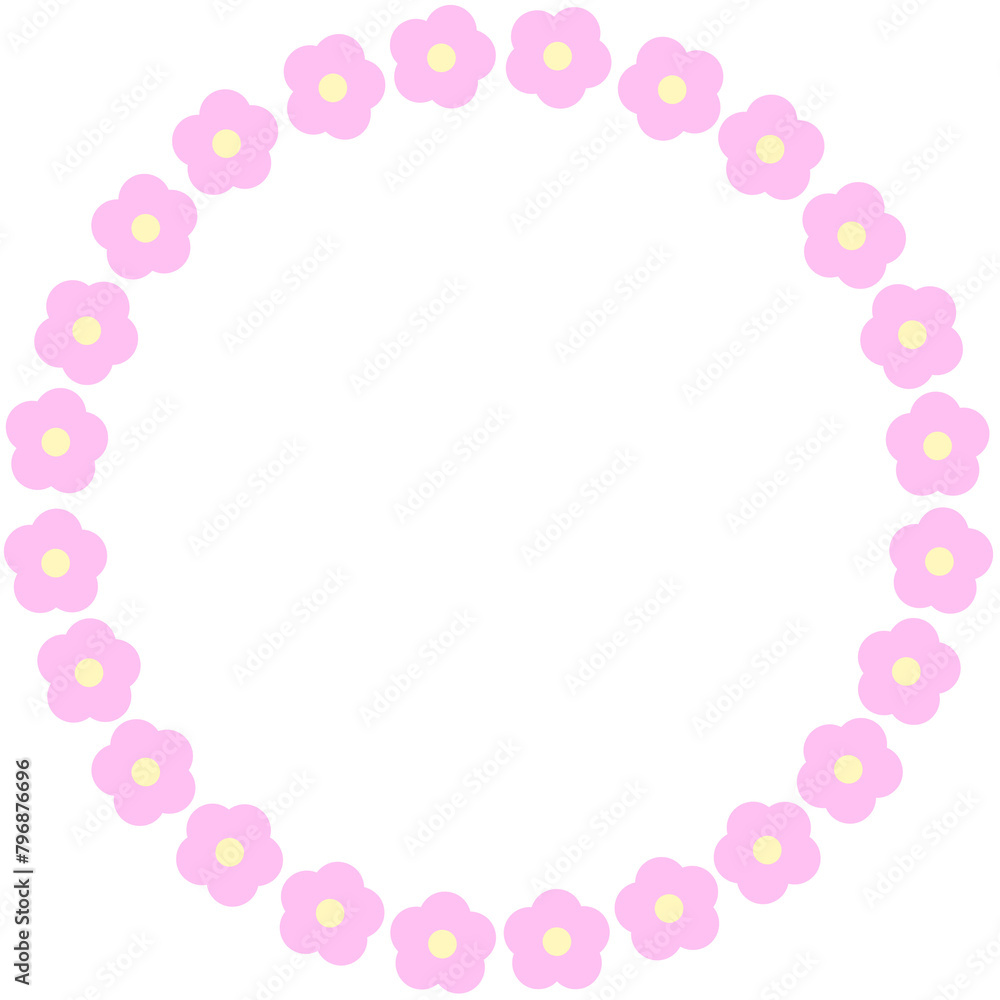 pink flower frame