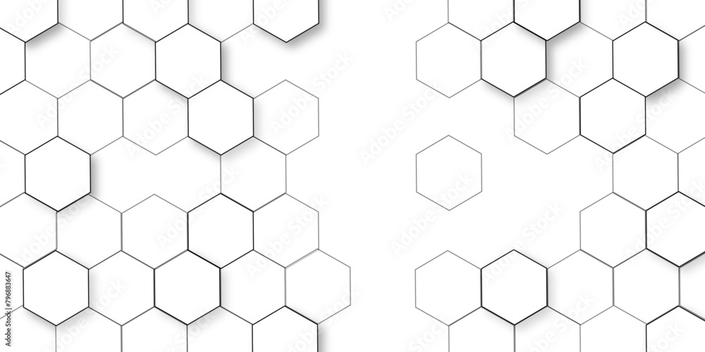 Abstract white background with hexagon and hexagonal background. Luxury white pattern with hexagons. abstract 3d hexagonal background with shadow. 3D futuristic abstract honeycomb mosaic background. Abstract white background with hexagon and hexagonal background. Luxury white pattern with hexagons. abstract 3d hexagonal background with shadow. 3D futuristic abstract honeycomb mosaic background.