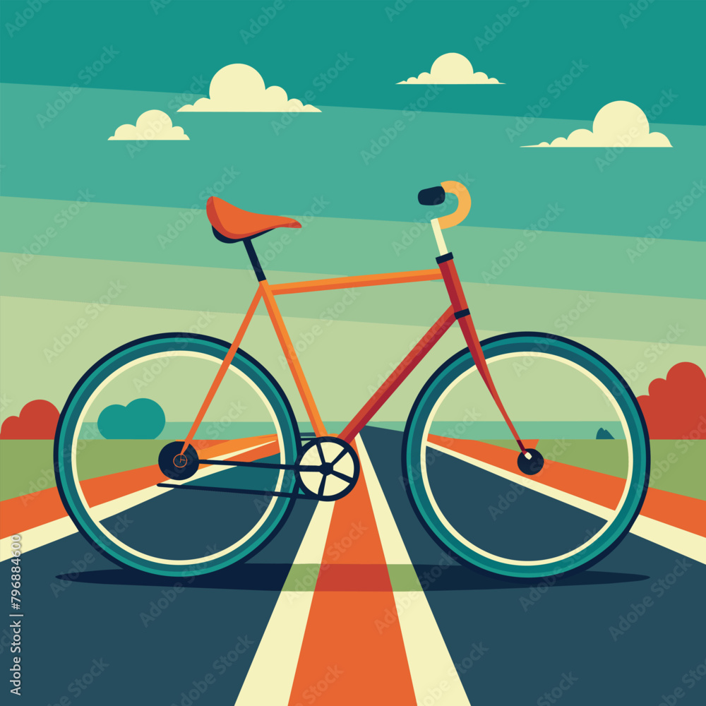 Fototapeta premium Bicycle vector art. Vehicles vector illustration
