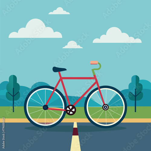 Bicycle vector art. Vehicles vector illustration photo