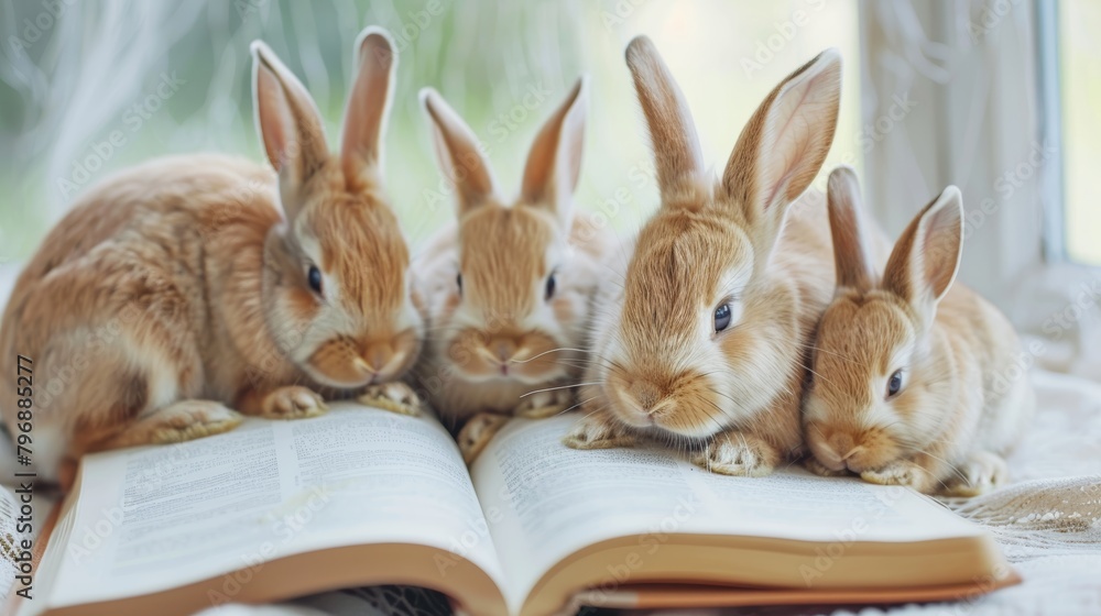 Obraz premium Family Bonding Time with a Good Book Generative AI