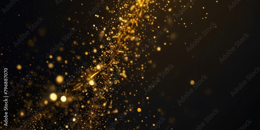 gold sparkling lightning on black background. gold sparkling lightning on black background.