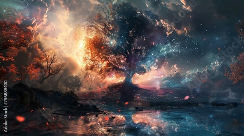 Abstract Fantasy Imagination Graphic Design for Album Art Cover Backdrop Background Wallpaper © Tejay