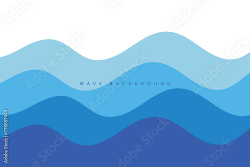 Abstract transparent blue wave presentation background © VectorStockStuff