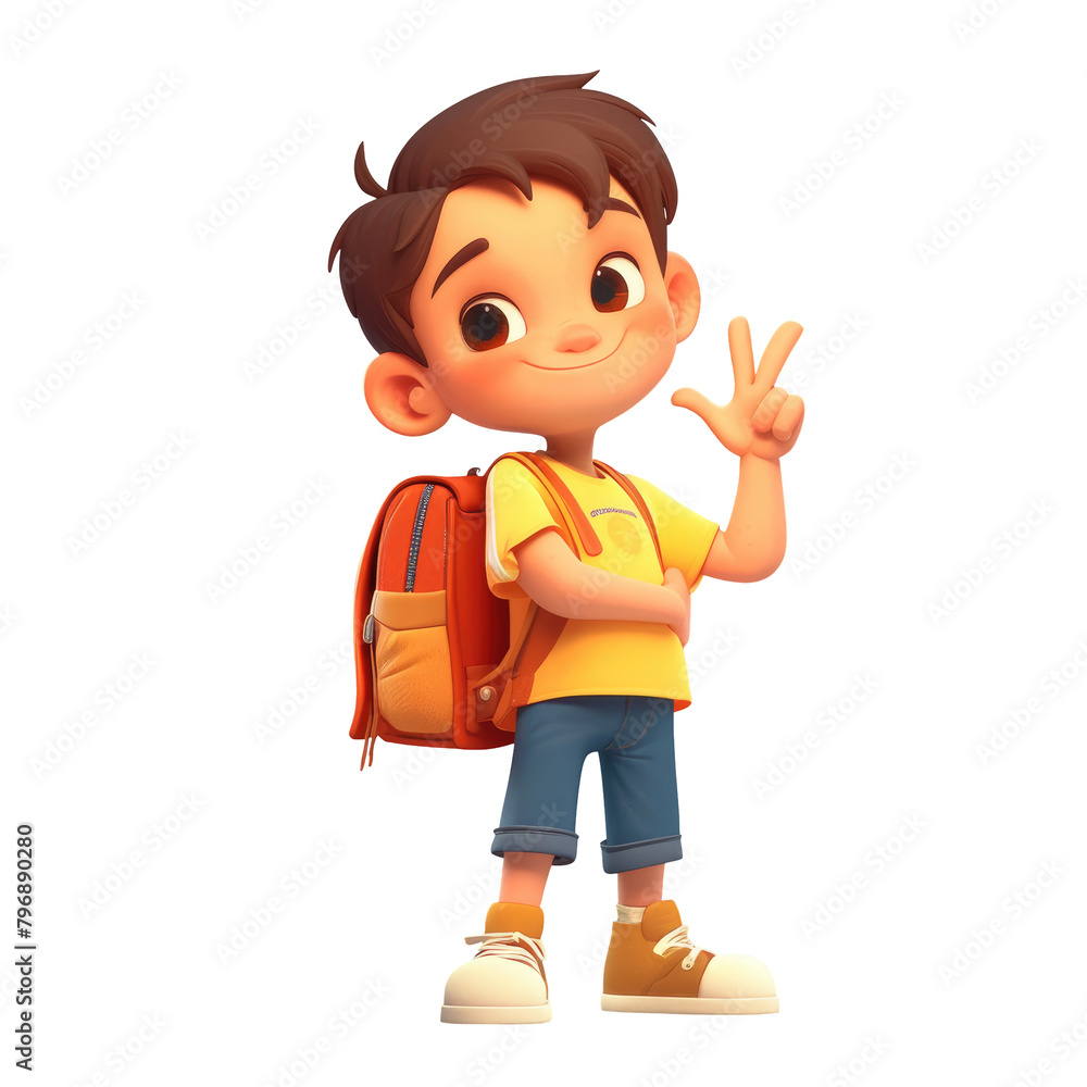 A forgetful school themed cartoon character embodying a casual style is depicted gesturing failure and making a mistake against a gray background A forgetful school themed cartoon character embodying a casual style is depicted gesturing failure and making a mistake against a gray background