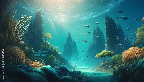 The underwater world of the ocean