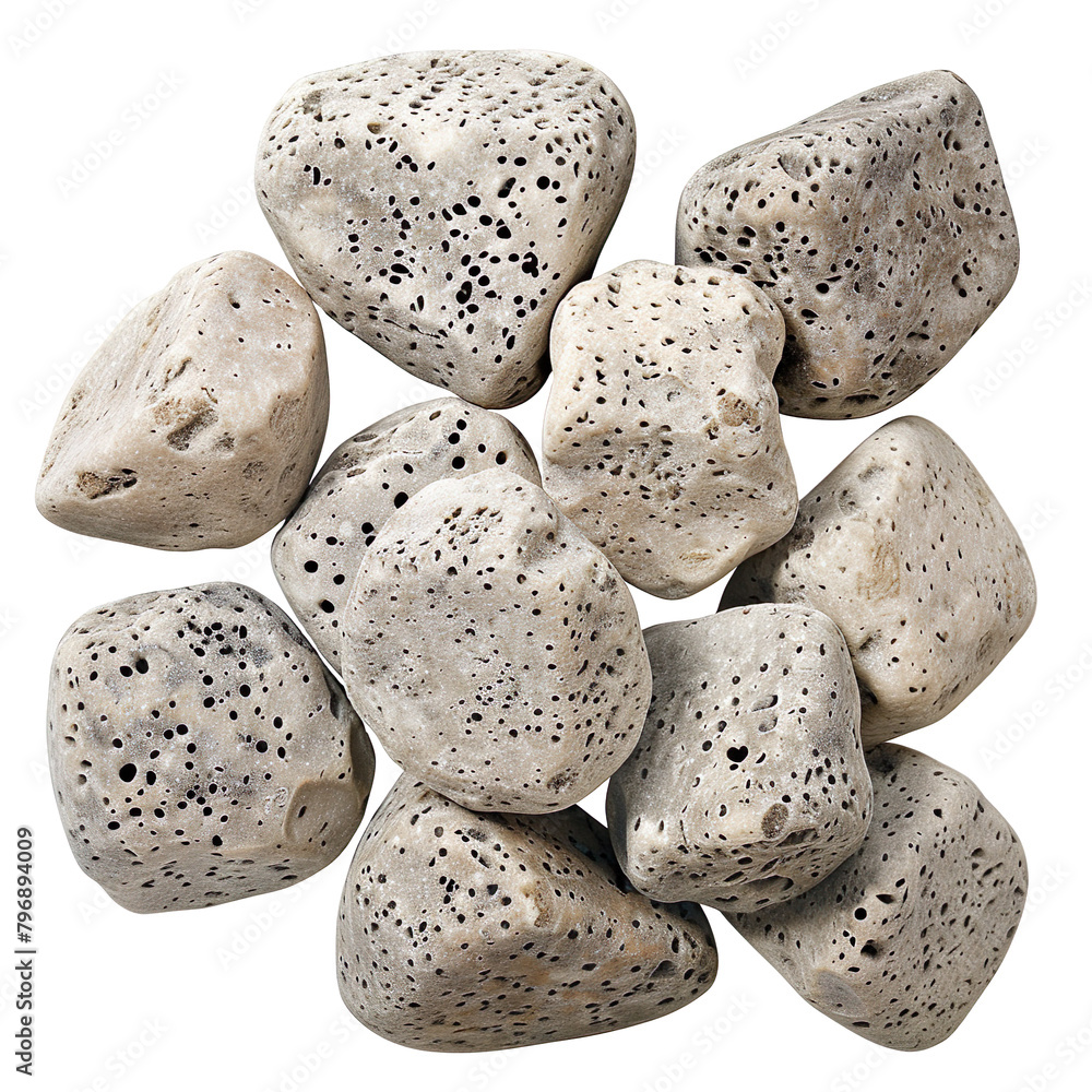 Set of pumice stones top view over isolated on a transparent background
Set of pumice stones top view over isolated on a transparent background