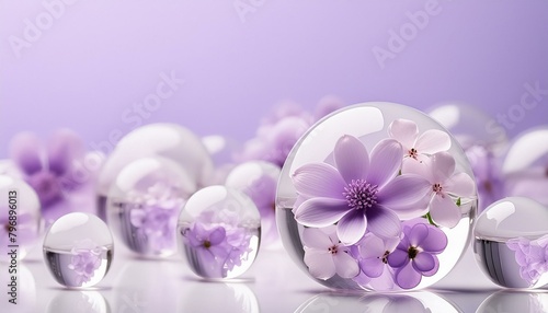 水滴と綺麗な花のイメージ
