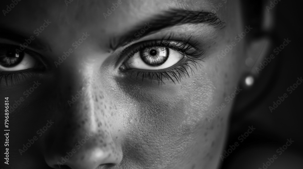Ethereal Beauty: Macro Portrait of a Woman. Generative AI Ethereal Beauty: Macro Portrait of a Woman. Generative AI