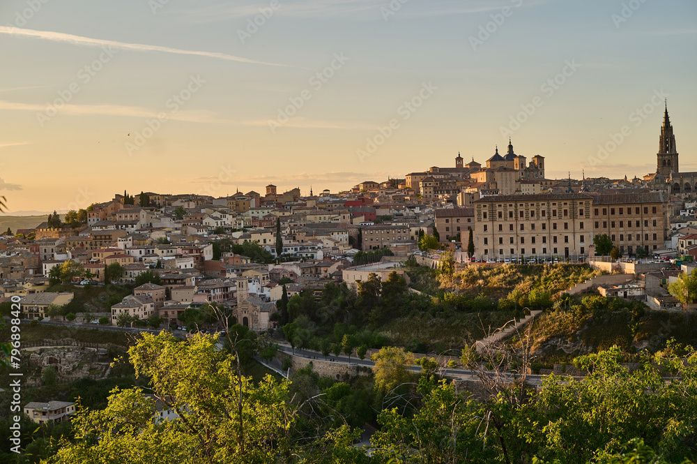 Panoramic of the city of Toledo from the viewpoints. Castilla la Mancha. Spain