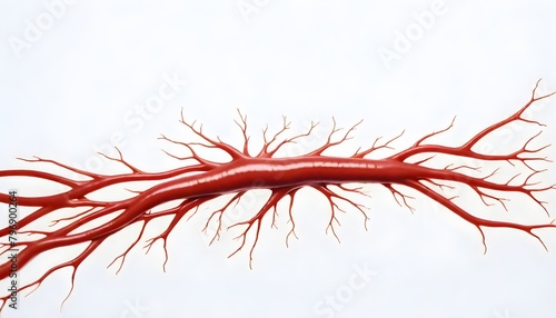 Photo the artery isolated on a white background