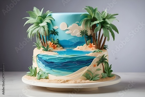 beautiful decorated cake in 3d shape A Venetian Fiesta Cake, Wonderland Cake, Celestial Silk: Northern Lights Adventure Cake, Whimsical Fairyland Cake, Beautiful, Decorated, Cake, 3D, Shape, Venetian,