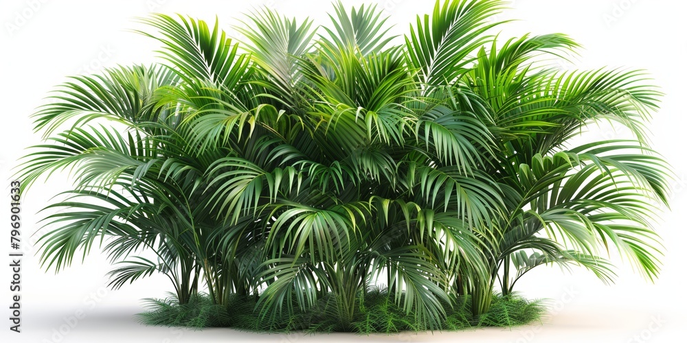 A lush jungle scene with green foliage and palm trees, perfect for a tropical vacation. A lush jungle scene with green foliage and palm trees, perfect for a tropical vacation.