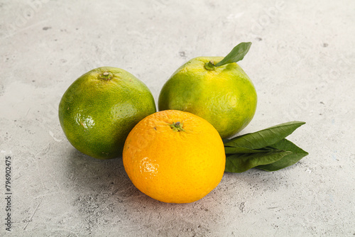 Fresh ripe sweet juicy mandarins