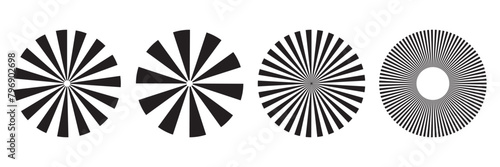 Sunburst element radial stripes or sunburst backgrounds photo