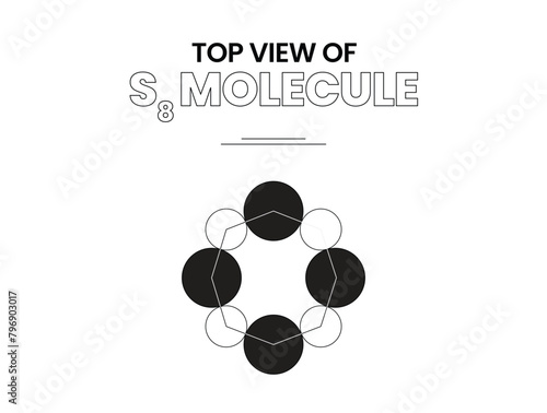 Top View of S8 Molecule