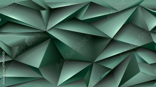 Abstract green geometric triangular background design