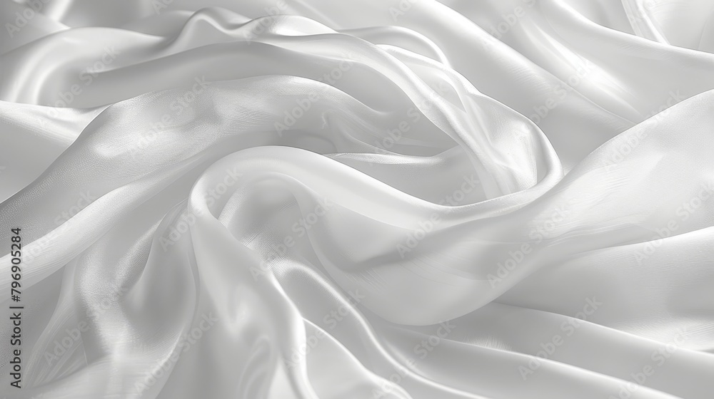 A close-up of a soft white fabric cloth with an inviting texture A close-up of a soft white fabric cloth with an inviting texture
