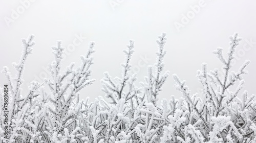  Trees covered in snow line one, surrounded by numerous trees also sporting snowy branches Another forest teems with similar snow-clad trees