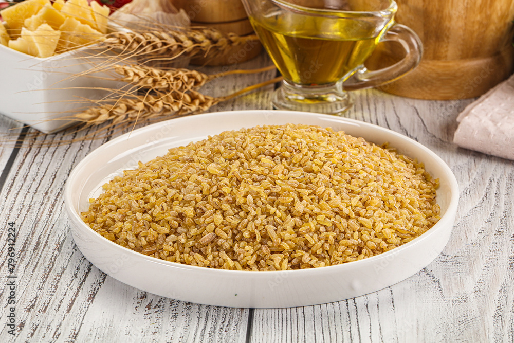 Dry wheat bulgur fow cooking Dry wheat bulgur fow cooking