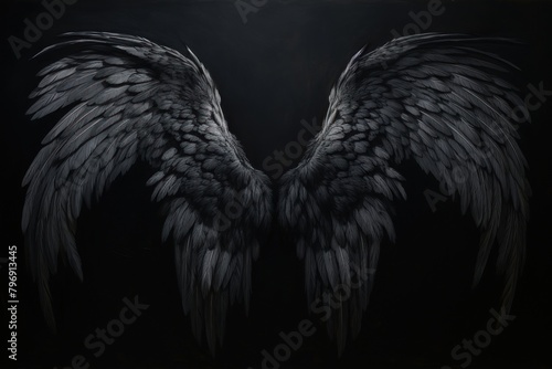 Angel wings bird creativity monochrome. © Rawpixel.com