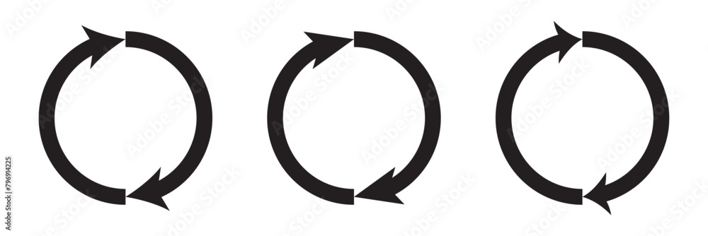 round, circle arrow icon set. editable stroke rotate, spin arrow icons round, circle arrow icon set. editable stroke rotate, spin arrow icons